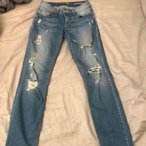 Womens Guess Ripped Skinny Jeans